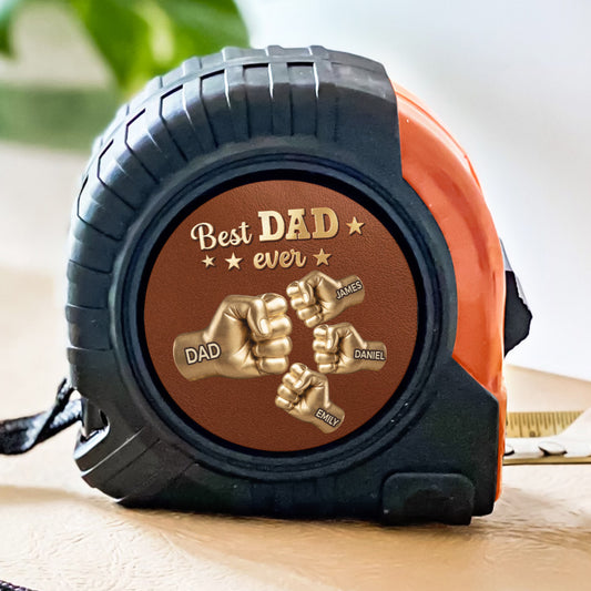 Gold Best Dad - Personalized Custom Tape Measure