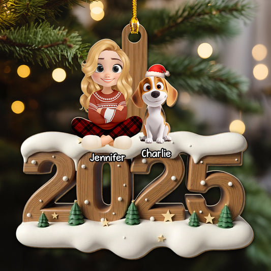 Us From This Year - Personalized Custom 3D Effect Wood Ornament