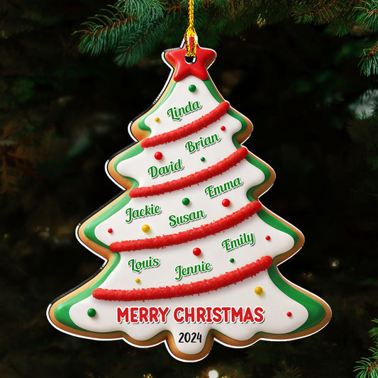 Family Christmas Cake - Personalized Custom Acrylic Ornament