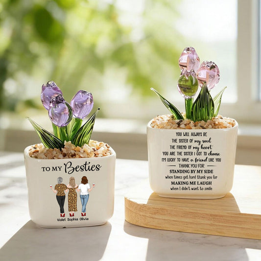 You Are My Soul Sister - Personalized Custom Glass Everlasting Tulips