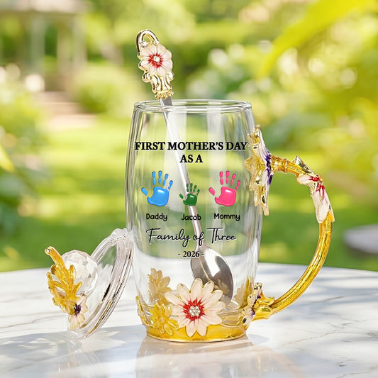 First Mother Day - Personalized Custom 14OZ Flower Tea Cup