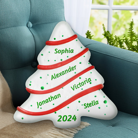 Soft Christmas Tree Cake - Personalized Custom Shaped Pillow