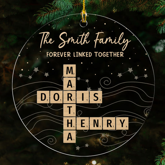 Love Holds Our Family Together - Personalized Custom Acrylic Ornament