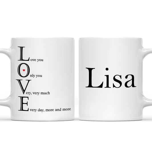 Love Meaning - Personalized Custom Coffee Mug