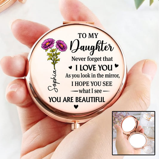 Beautiful Today Tomorrow Always - Personalized Custom Compact Mirror