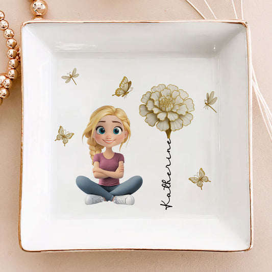 Floral Soul - Personalized Custom Jewelry Dish
