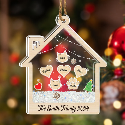 Custom Name Family - Personalized Custom Acrylic Shaker Ornament