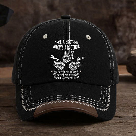 Always My Brother - Personalized Custom Vintage Soft Baseball Cap