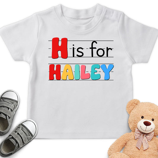 Every Letter Starts Here - Personalized Youth T-shirt