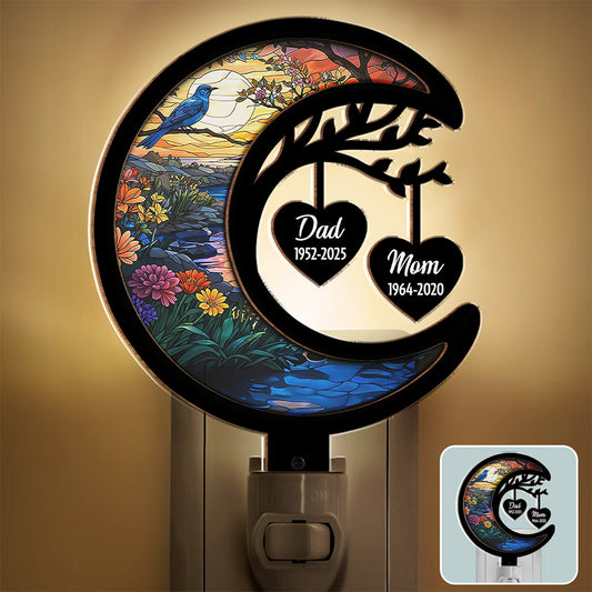 In Heaven - Personalized Custom Wood And Acrylic Night Light