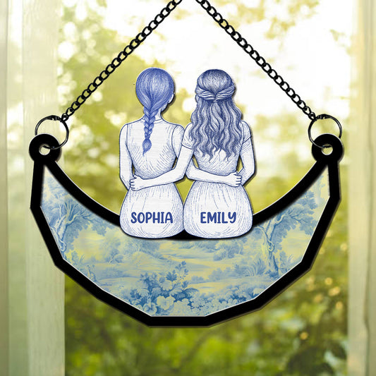 Bestie For A Lifetime - Personalized Custom Suncatcher
