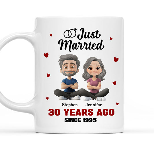 We Just Married - Personalized Custom Coffee Mug