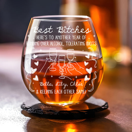 Keeping Each Other Sane - Personalized Custom Wine Glass