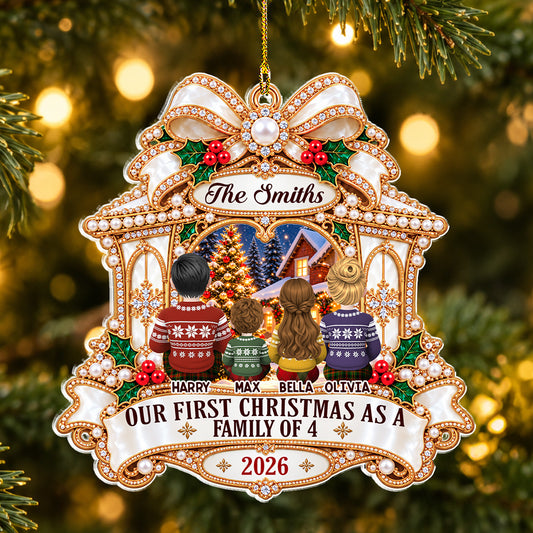 Christmas With Love - Personalized 3D Effect Acrylic Ornament