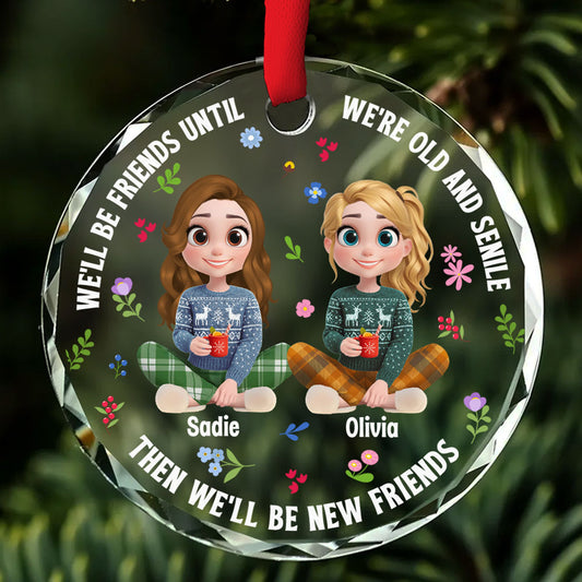Best Besties Ever - Personalized Custom Glass Ornament