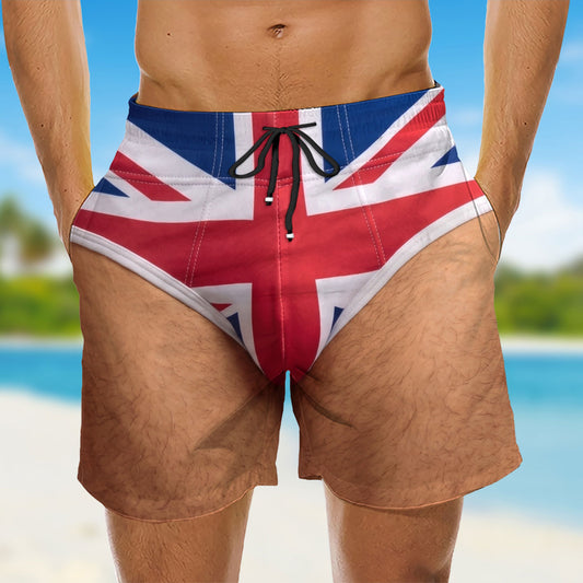 Union Jack Men - Personalized Custom Beach Shorts