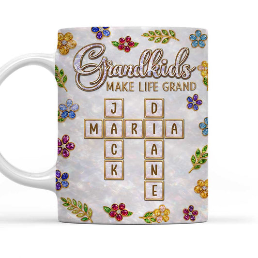 Grandkids Make Life More Grand - Personalized Custom 3D Inflated Effect Mug
