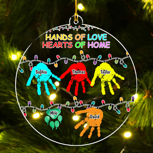 Hands Of Love - Personalized Custom Acrylic Ornament