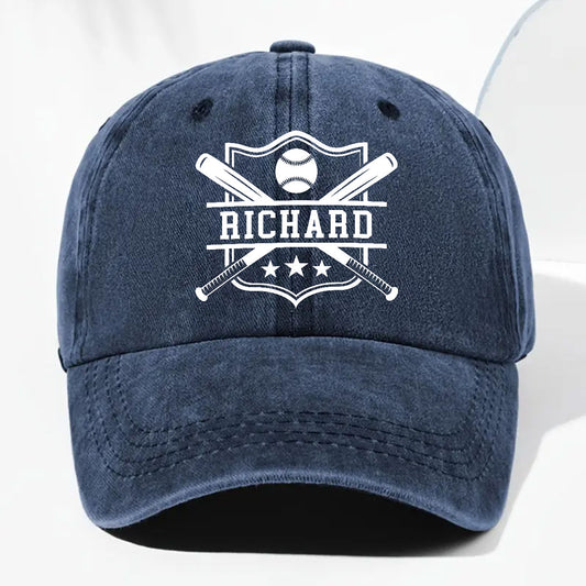 Baseball Kid - Personalized Vintage Washed Denim Cap