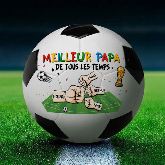 Papa Meilleur - Ballon De Foot Personnalisé