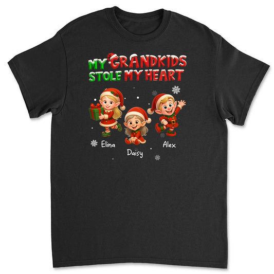 My Grandkids Stole My Heart - Personalized Custom Shirt