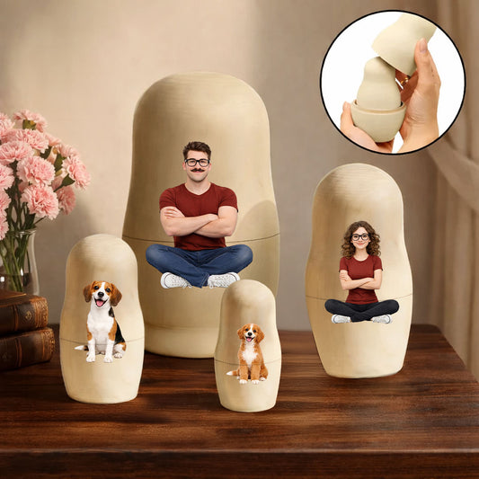 Growing In Love Photo - Personalized Custom Nesting Doll