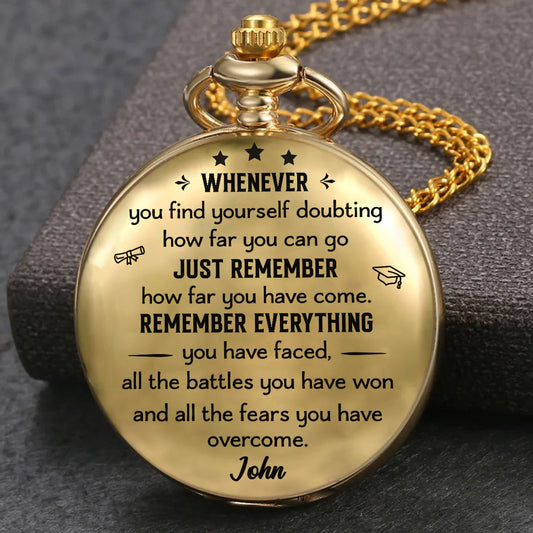 Graduation Gift For Son - Personalized Custom Pocket Watch