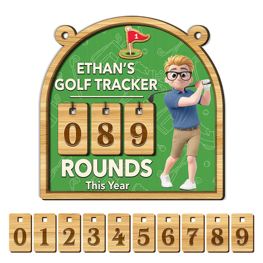 Rounds This Year - Personalized Custom Tracker Sign