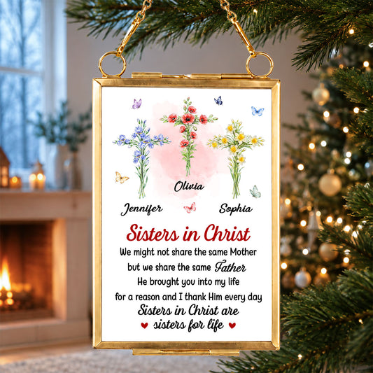 Together By Faith - Personalized Metal Frame Ornament