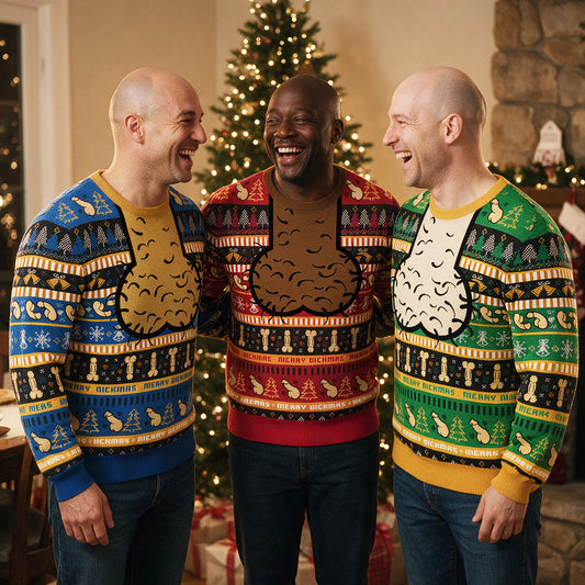 Custom Funny Ugly Sweatshirt, Couple Christmas Gift • Funny Baldie - Personalized All-Over-Print Sweatshirt