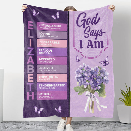Daughter Of God - Personalized Custom Fleece Blanket