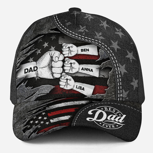 Brave Dad Bigger Heart - Personalized Custom Classic Cap