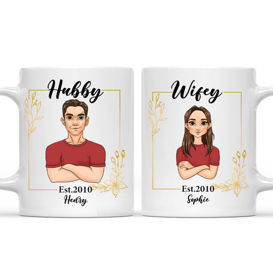 Hubby Wifey - Personalized Custom Coffee Mug