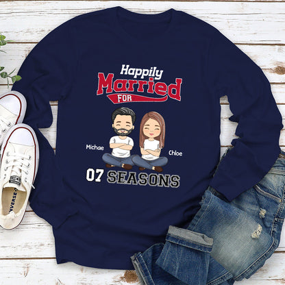 Happy Marriage - Personalized Custom Long Sleeve T-shirt