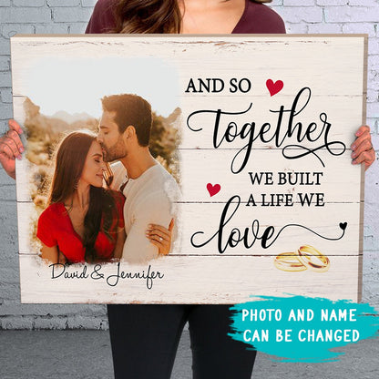 A Life We Love - Personalized Custom Photo Canvas - Gifts for couples