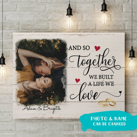 A Life We Love - Personalized Custom Photo Canvas - Gifts for couples