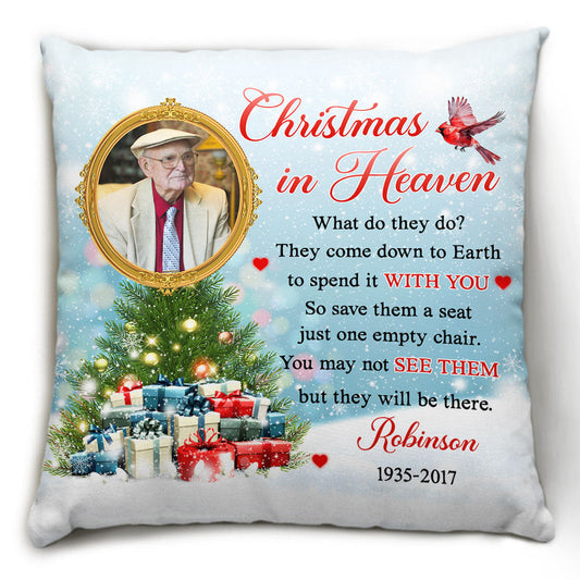 Christmas In Heaven - Personalized Custom Throw Pillow