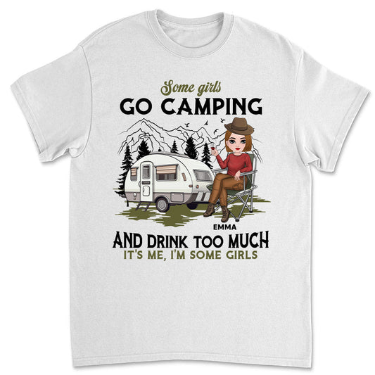 Camping And Drink - Personalized Custom Unisex T-shirt