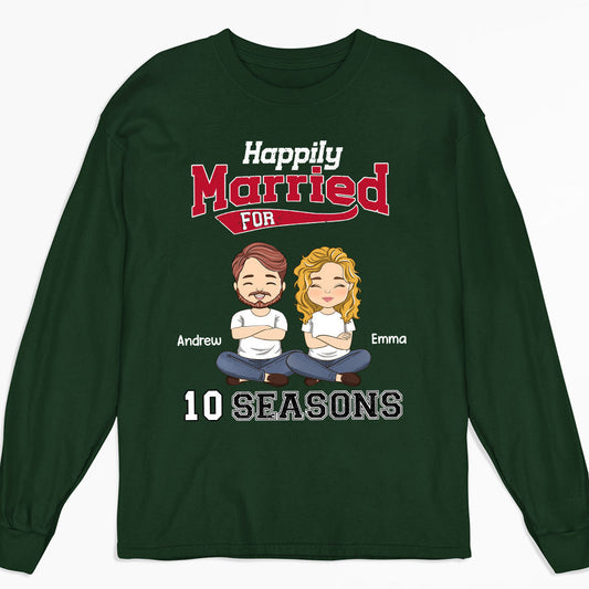 Happy Marriage - Personalized Custom Long Sleeve T-shirt
