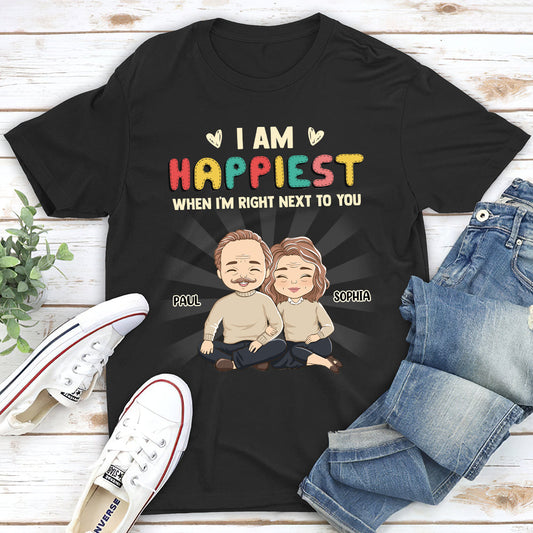 I Am Happiest When - Personalized Custom Classic T-shirt