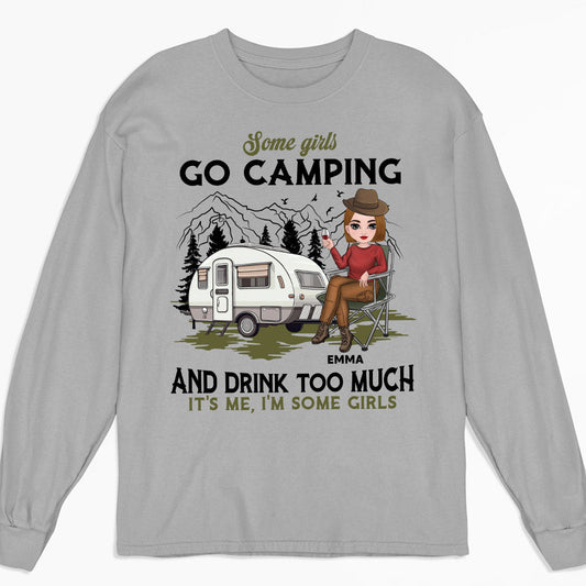 Camping And Drink - Personalized Custom Long Sleeve T-shirt