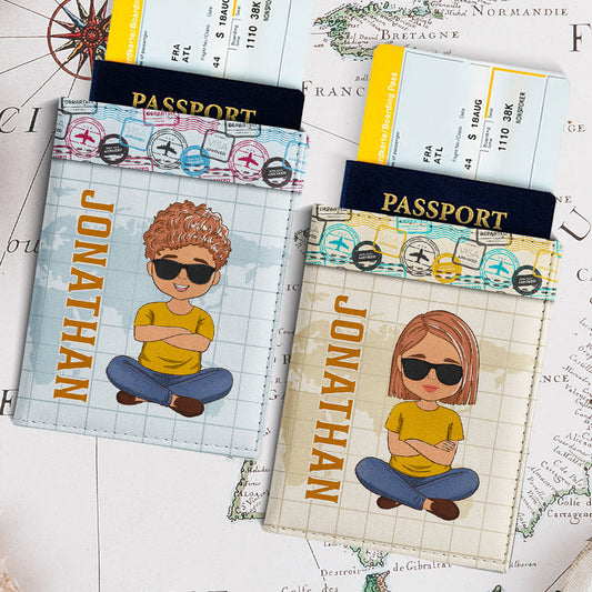 The Sky Is Calling - Personalized Custom Couple Passport Cover