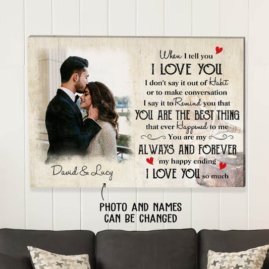 My Happy Ending - Personalized Custom Canvas Print