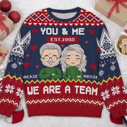 We Are A Team - Personalized Custom All-Over-Print Sweatshirt