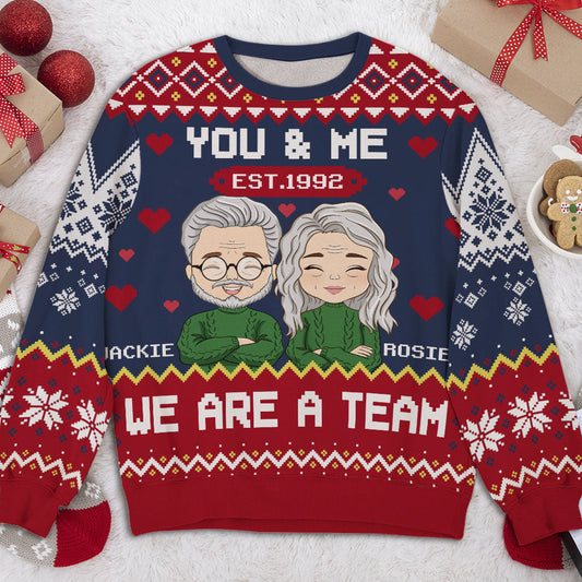 We Are A Team - Personalized Custom All-Over-Print Sweatshirt