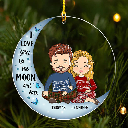 Moon & Back - Personalized Custom Acrylic Ornament