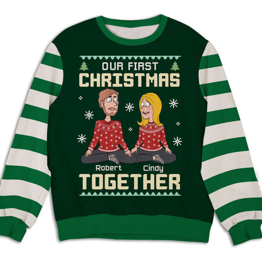 Our First Christmas - Personalized Custom All-Over-Print Sweatshirt