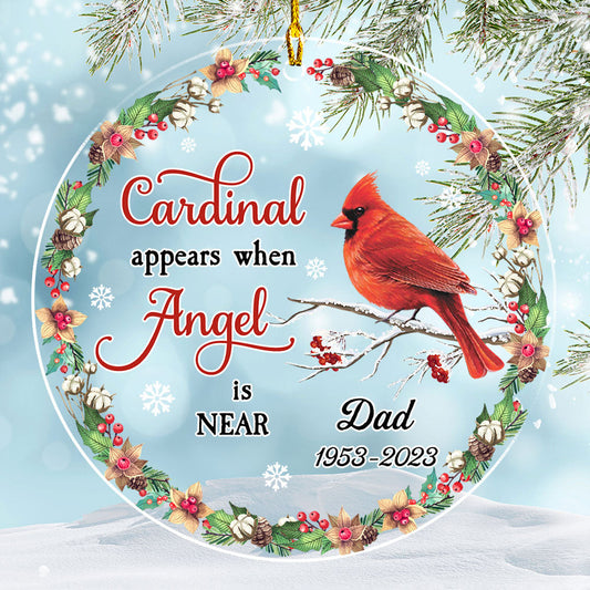 Cardinal Appears - Personalized Custom Acrylic Ornament