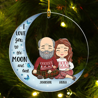 Moon & Back - Personalized Custom Acrylic Ornament