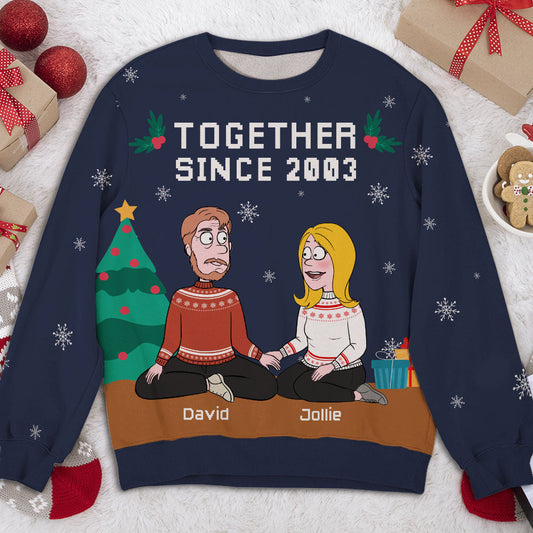 Together Since - Personalized Custom All-Over-Print Sweatshirt